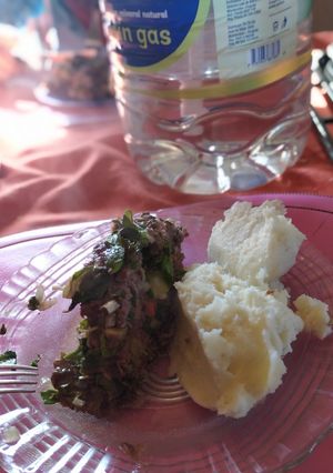 Una foto de Pan de carne, con acelga
