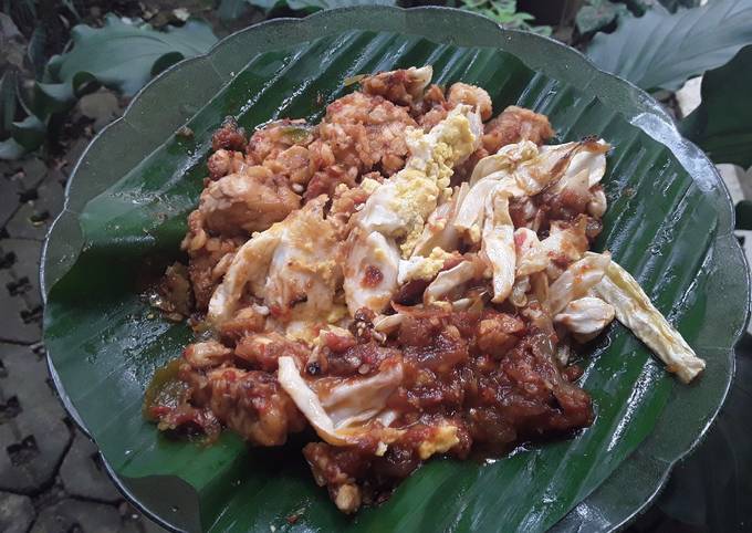 Sambel Kubis Tempe Telor penyet