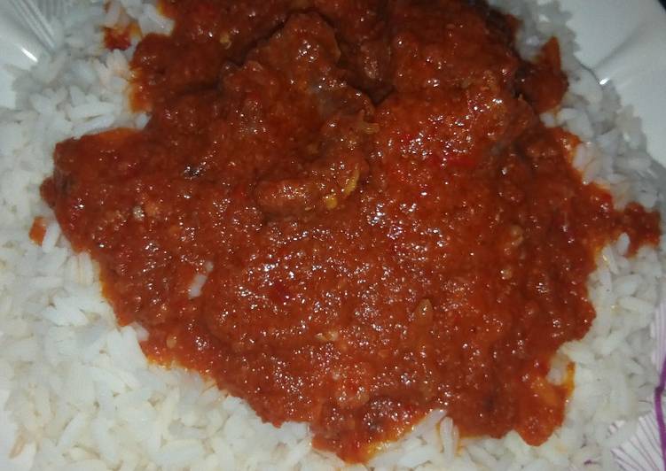 Rice and stew