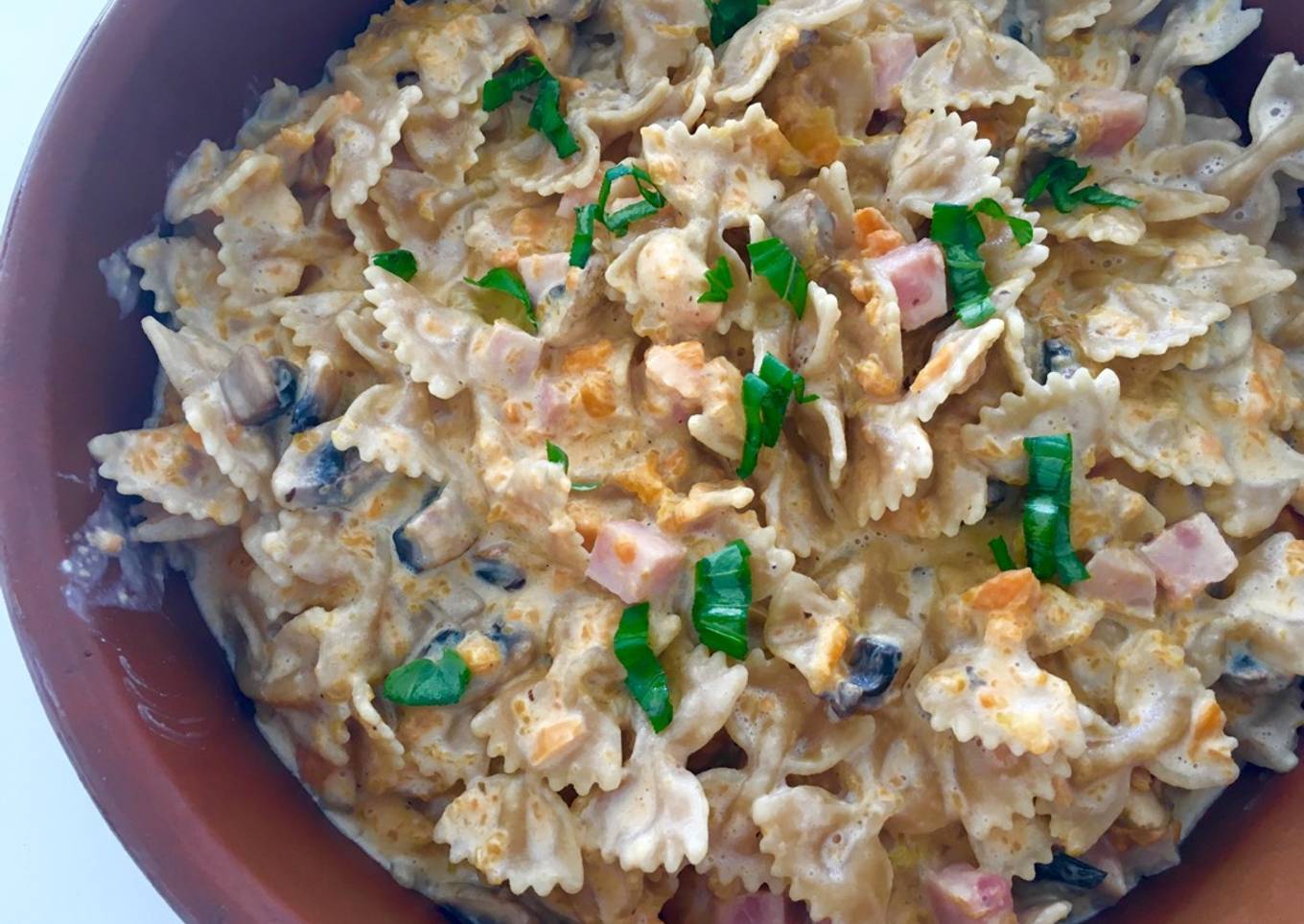 Lacitos integrales con crema de calabaza y boniato