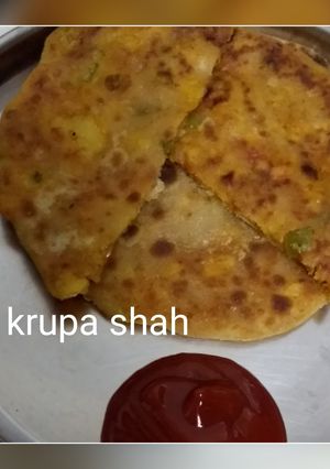 A picture of Pavbhaji kulcha.