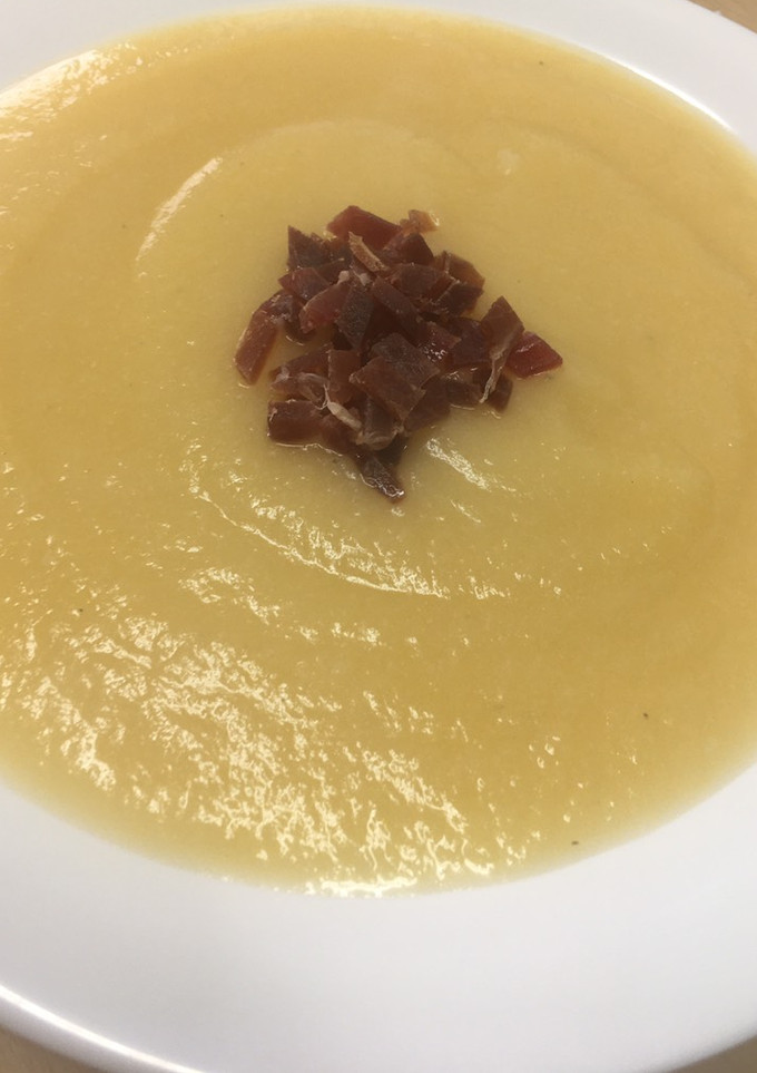 Una foto de Puré de coliflor y calabaza