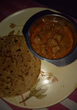 A picture of Gatte Ki Sabji.