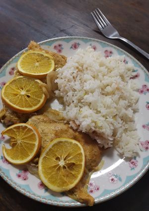 Una foto de Filete de salmón a la naranja