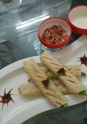 A picture of Cheese grill veg. taquitos wraps.