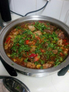 A picture of Chicken coconut sauce.