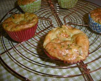 Fast Cooking Methods Courgette and Feta filling Muffins Restaurant Style