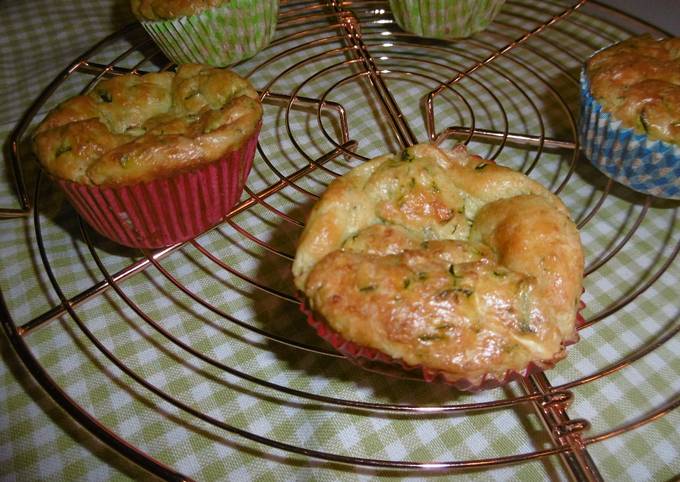 Steps to Prepare Favorite Courgette and Feta filling Muffins
