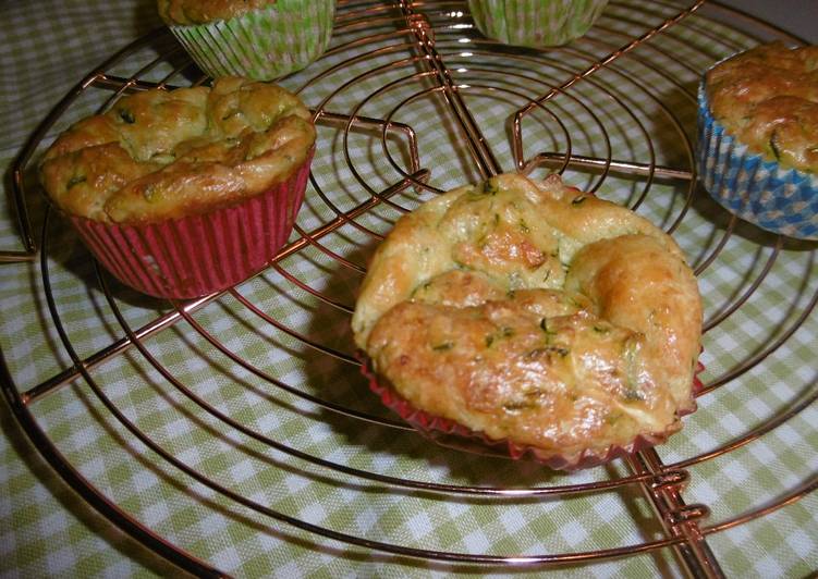 Steps to Prepare Favorite Courgette and Feta filling Muffins