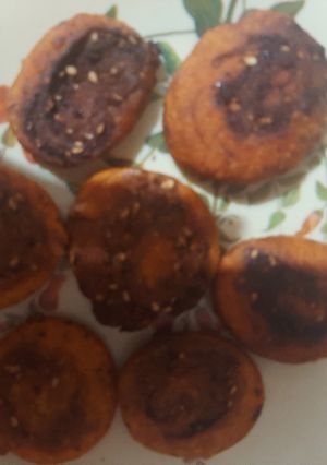 A picture of Healthy  bharkarvadi from wheat flour and  besan.
