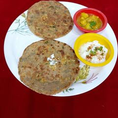 A picture of Rajgira Paneer Stuffed Paratha.