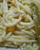 Spaghetti Blanco con Rajas