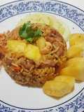 ข้าวผัดสับปะรดรักษ์โลก ใช้ข้าวเหลือจากข้าวหมกไก่