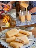 Polos caseros de melocotón y yogur: receta fácil