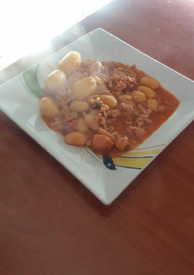 Una foto de Alubias rancheras