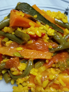 Una foto de Verduras con Arroz
