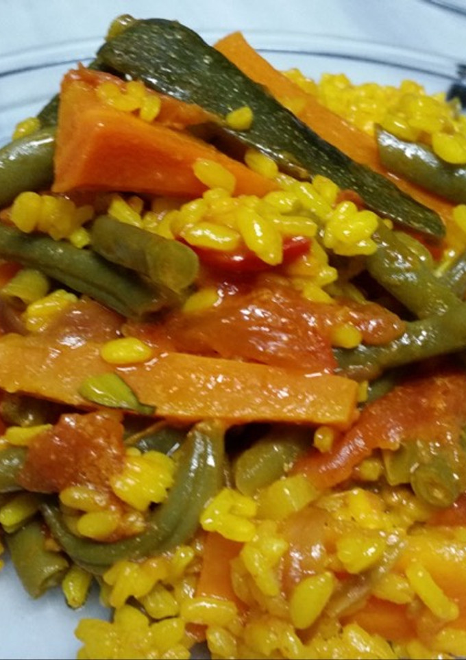 Una foto de Verduras con Arroz