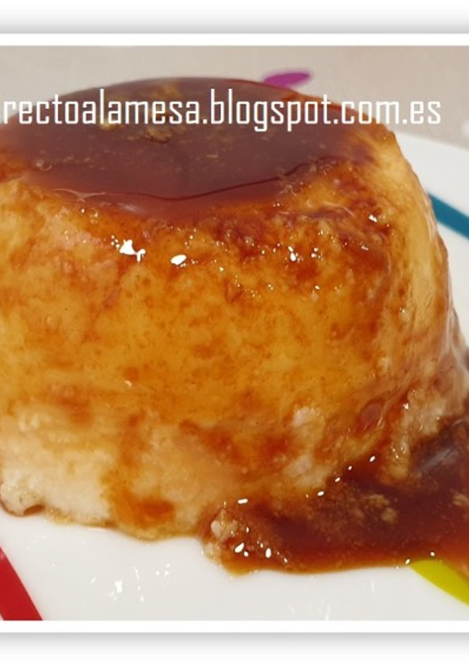 Una foto de Flan de queso