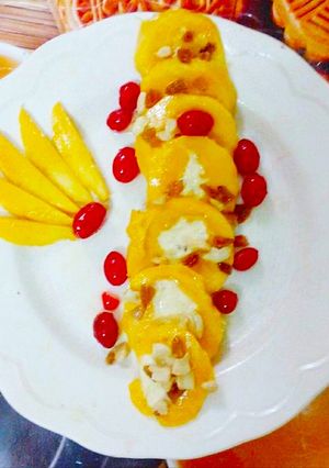 A picture of Kulfi Stuffed mango.