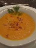 Sopa crema de calabaza con jengibre