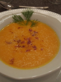Una foto de Sopa crema de calabaza con jengibre