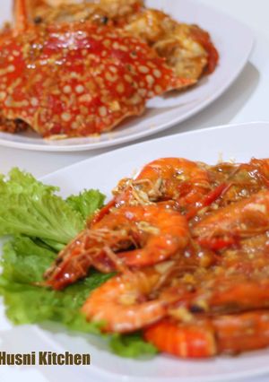 Foto resep Seafood udang saos padang