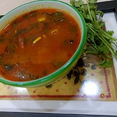 A picture of Tomato Rasam.