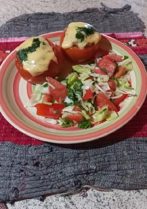 A picture of Stuffed Tomatoes with Ground Beef 🍅🍅🍅.