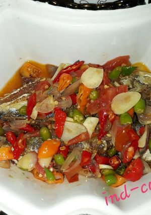 Foto resep Ikan asin peda siram bumbu pedas