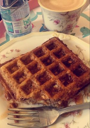 صورة لوصفة وافل الشوفان 🌸