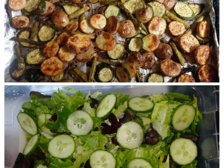 Easy Steps to Make|Recipe} Baked Veggies &amp;amp; Salad, Make You Drink