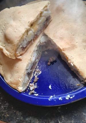 Una foto de Torta de papas y carne picada