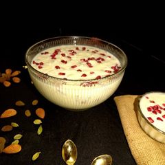 A picture of Cream fruits salad (holi special).