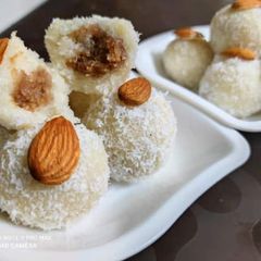 A picture of Chocolate truffle Coconut ladoos.