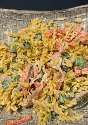 A picture of Japanese Macaroni Salad.