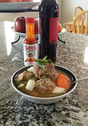 A picture of Mexican Albondigas.