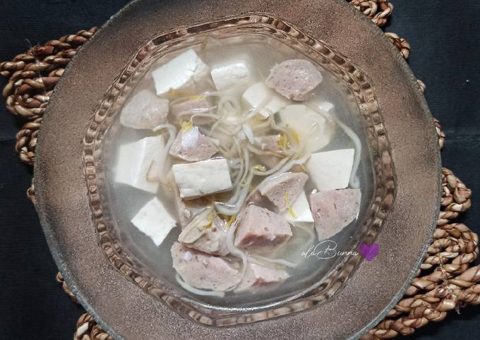 Anti Ribet, Memasak 533. Sop Tahu Bakso Tauge Kuah Bening Praktis