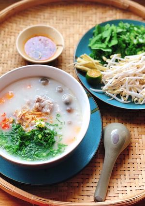 Hình của món Cháo sườn rau củ.
