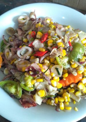 Foto resep Oseng cumi asin pedas manis