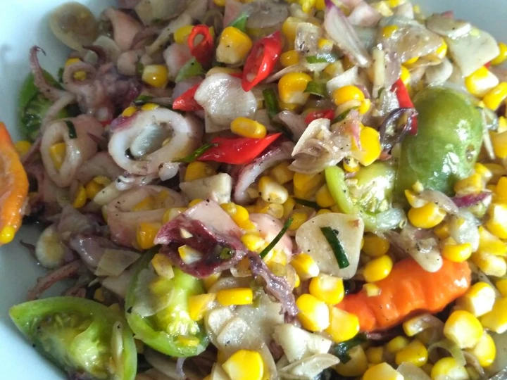 Cara Simple Membikin Resep  Oseng cumi asin pedas manis yang Lezat, Menggugah Selera