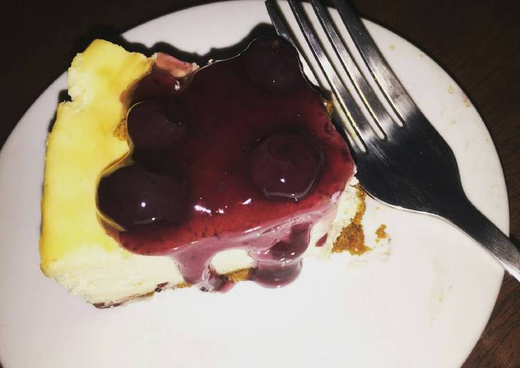 Steps to Make Super Quick Homemade Blueberry cheese cake :)