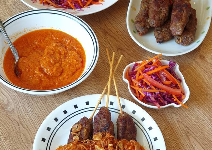 Resep: Sate daging sapi giling Enak