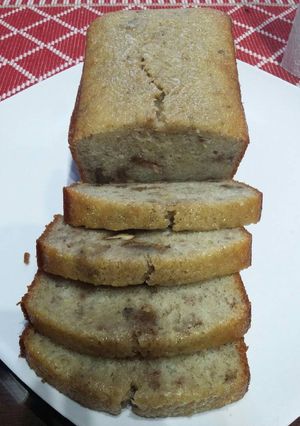 Una foto de Budín de banana y nueces