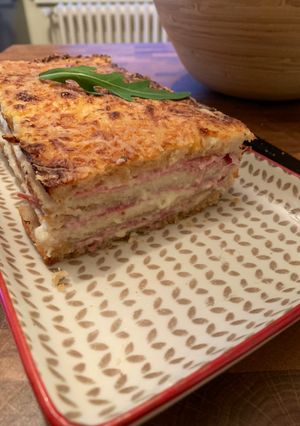 Une photo de ☆Croque Cake Jambon Fromage☆