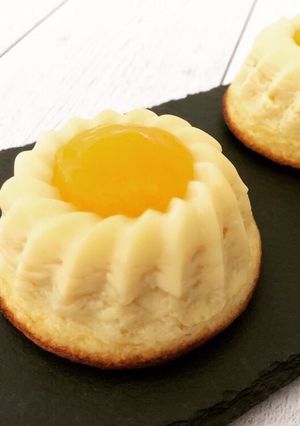 Une photo de Flan coco mangue