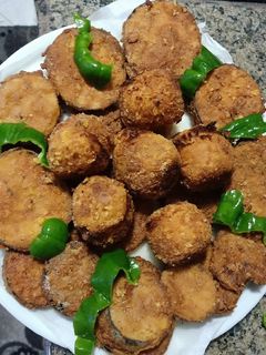 صورة لوصفة باذنجان وبطاطس بانيه 🍆🥔