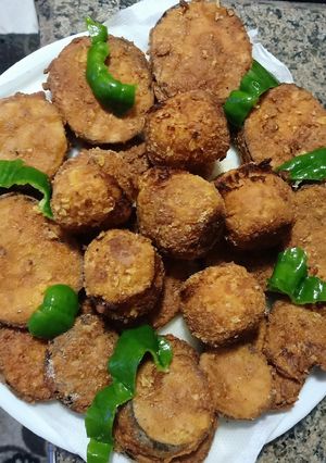 صورة لوصفة باذنجان وبطاطس بانيه 🍆🥔