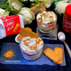 A picture of No-bake Lotus Biscoff Cream Jar.