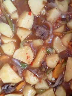 A picture of Irish and beef soup.