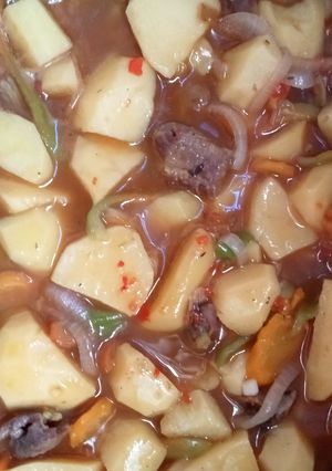 A picture of Irish and beef soup.